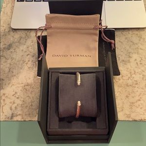 David Yurman Silver, Diamond & Pearl Bracelet